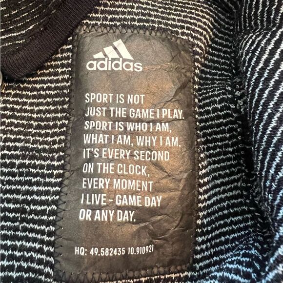 Adidas Womens Z.N.E Pulse Sweater Jacket Knit Wool Blend Ombre Grey Black Large - Picture 4 of 8